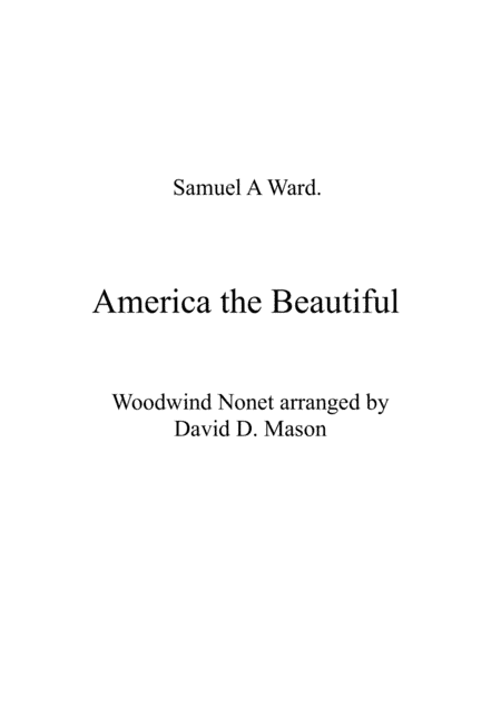 America the Beautiful (arr. David D. Mason)