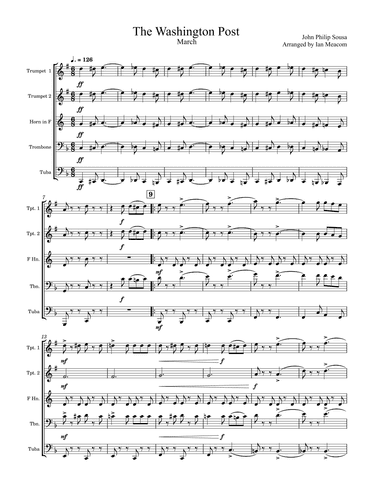 The Washington Post March for Brass Quintet (arr. Ian Meacom)