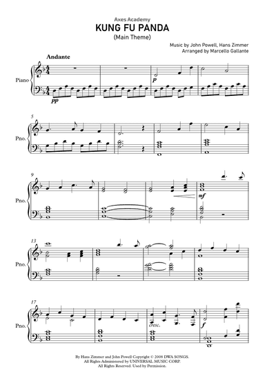 Oogway Ascends (arr. Marcello Gallante)