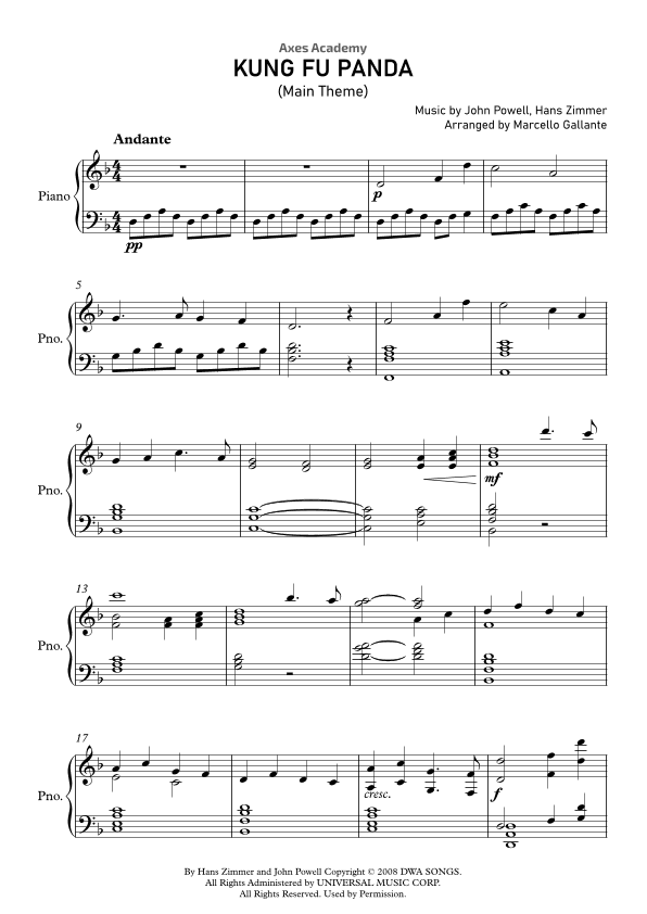 Oogway Ascends (arr. Marcello Gallante)