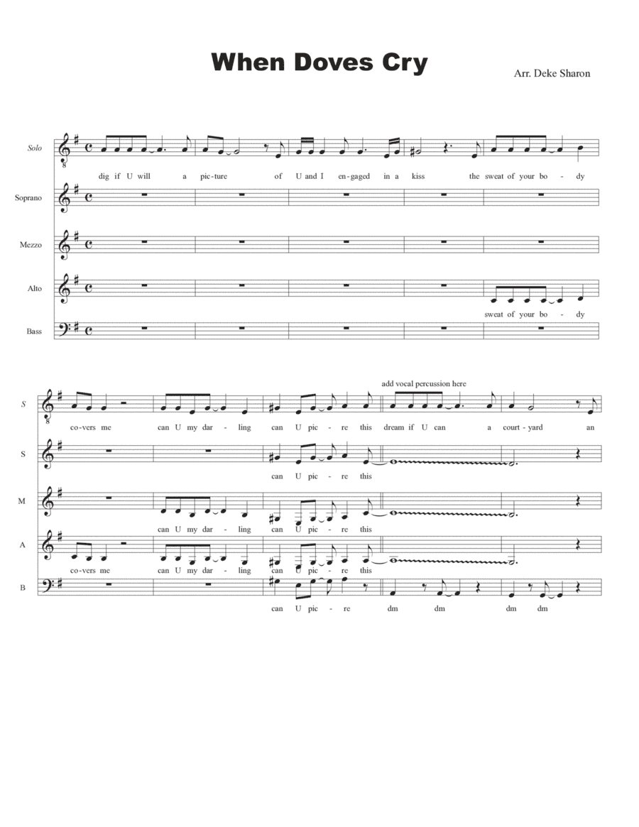 When Doves Cry (arr. Deke Sharon)