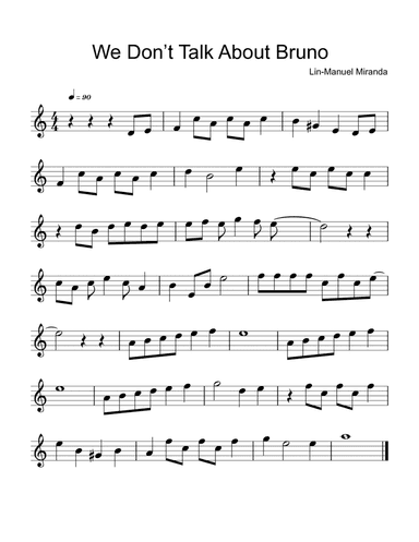 We Don't Talk About Bruno (arr. Mrs. Judy Naillon "ViolinJudy")