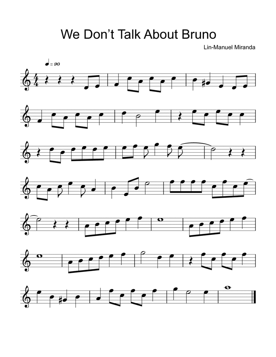 We Don't Talk About Bruno (arr. Mrs. Judy Naillon "ViolinJudy")