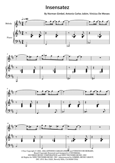 How Insensitive (insensatez) (arr. Funtom)