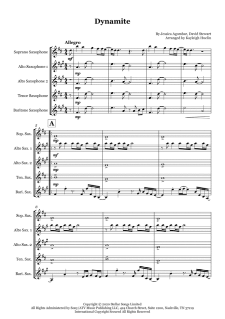 Dynamite (arr. Kayleigh Huelin)