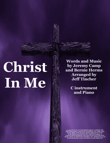 Christ In Me (arr. Jeff Tincher)
