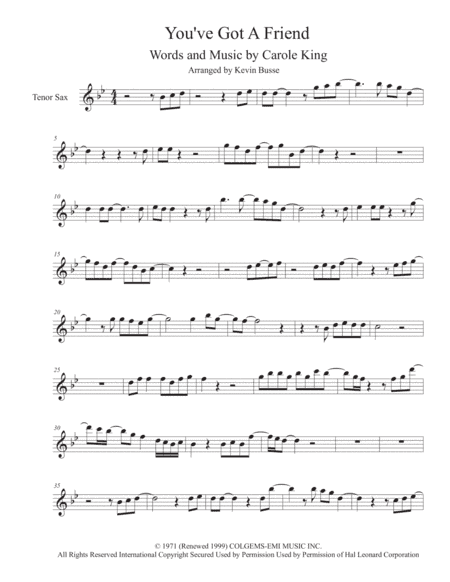 You've Got A Friend (arr. Kevin Busse)