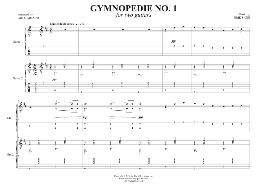 Gymnopédie No. 1 (arr. Art.o Artaud)