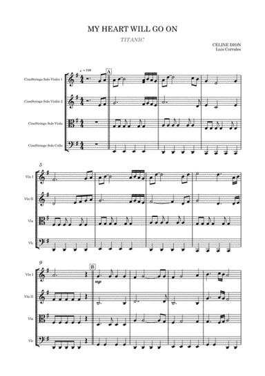 My Heart Will Go On (Love Theme from Titanic) (arr. Luis Corales)
