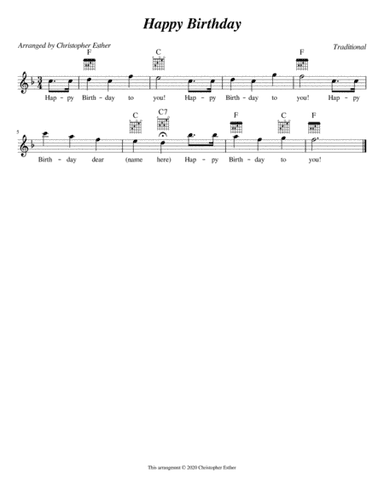 Happy Birthday (Flute) (arr. Christopher Esther)