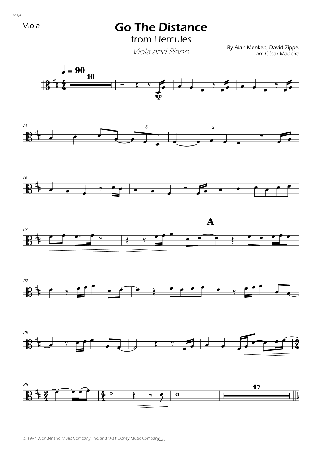Go The Distance (arr. César Madeira)