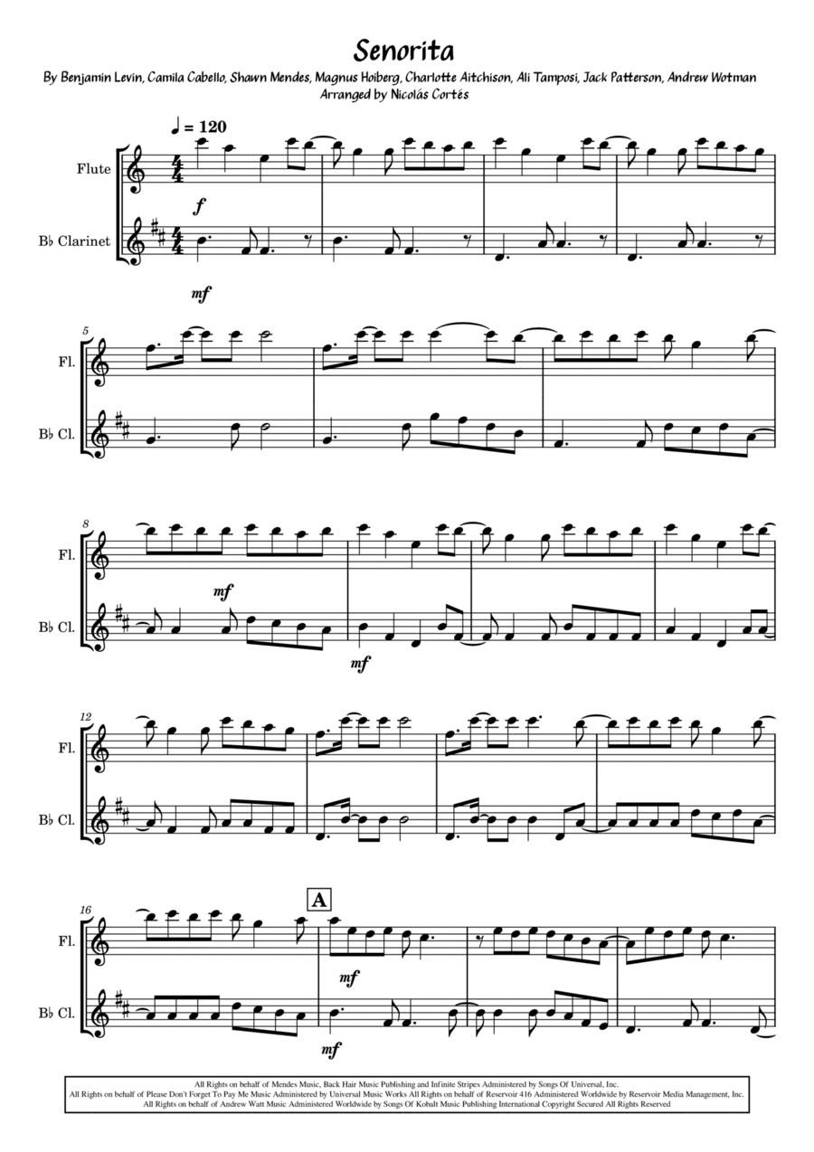 Senorita (arr. Nicolás Cortés Castillo)