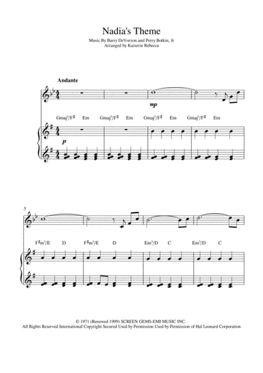 Nadia's Theme (arr. Kaiserin Rebecca)