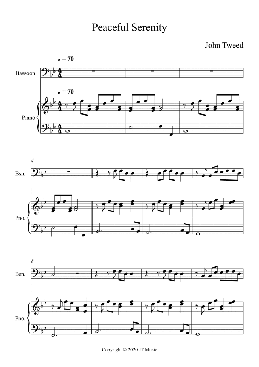 Peaceful Serenity - Bassoon and Piano