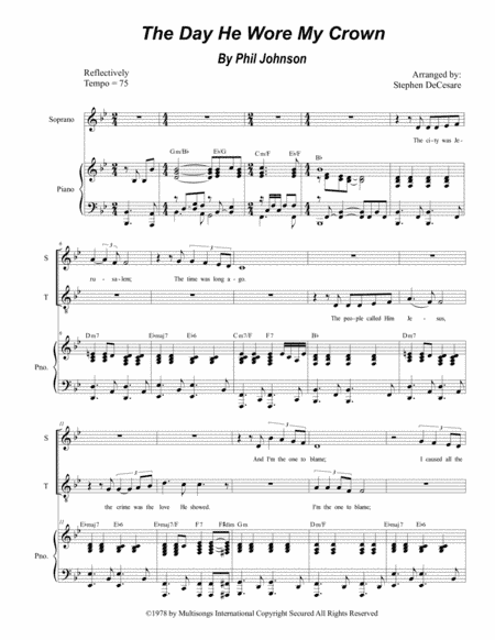 The Day He Wore My Crown (arr. Stephen DeCesare)