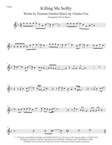 Killing Me Softly With His Song (arr. Kevin Busse)