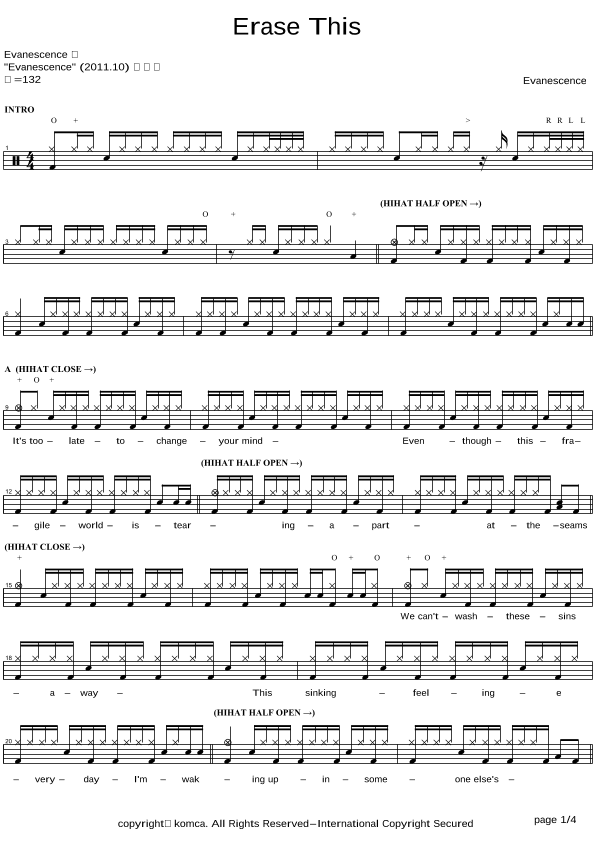 Erase This (arr. COPYDRUM)