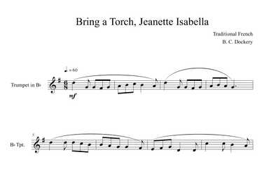 Bring a Torch, Jeanette Isabella (Trumpet Solo) (arr. B. C. Dockery)