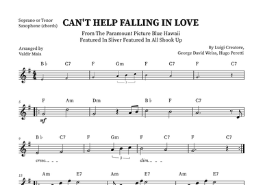 Can't Help Falling In Love (arr. Valdir Maia)