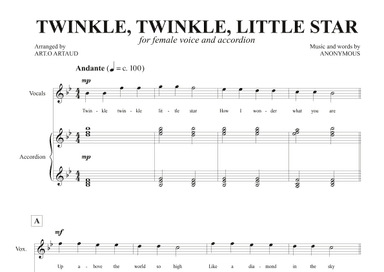 Twinkle Twinkle Little Star (arr. Art.o Artaud)