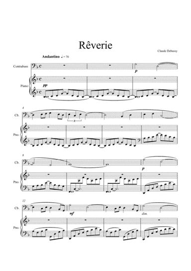 Claude Debussy - Rêverie (Contrabass Solo) (arr. André Laitano)