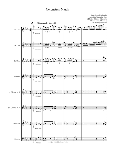 Coronation March (Db) (Woodwind Octet - 2 Flute, 2 Oboe, 2 Clar, 1 Hrn, 1 Bassoon) (arr. Regis Bookshar)