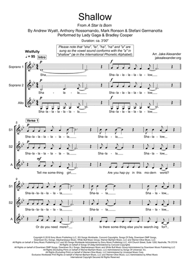 Shallow (arr. Jake Alexander)