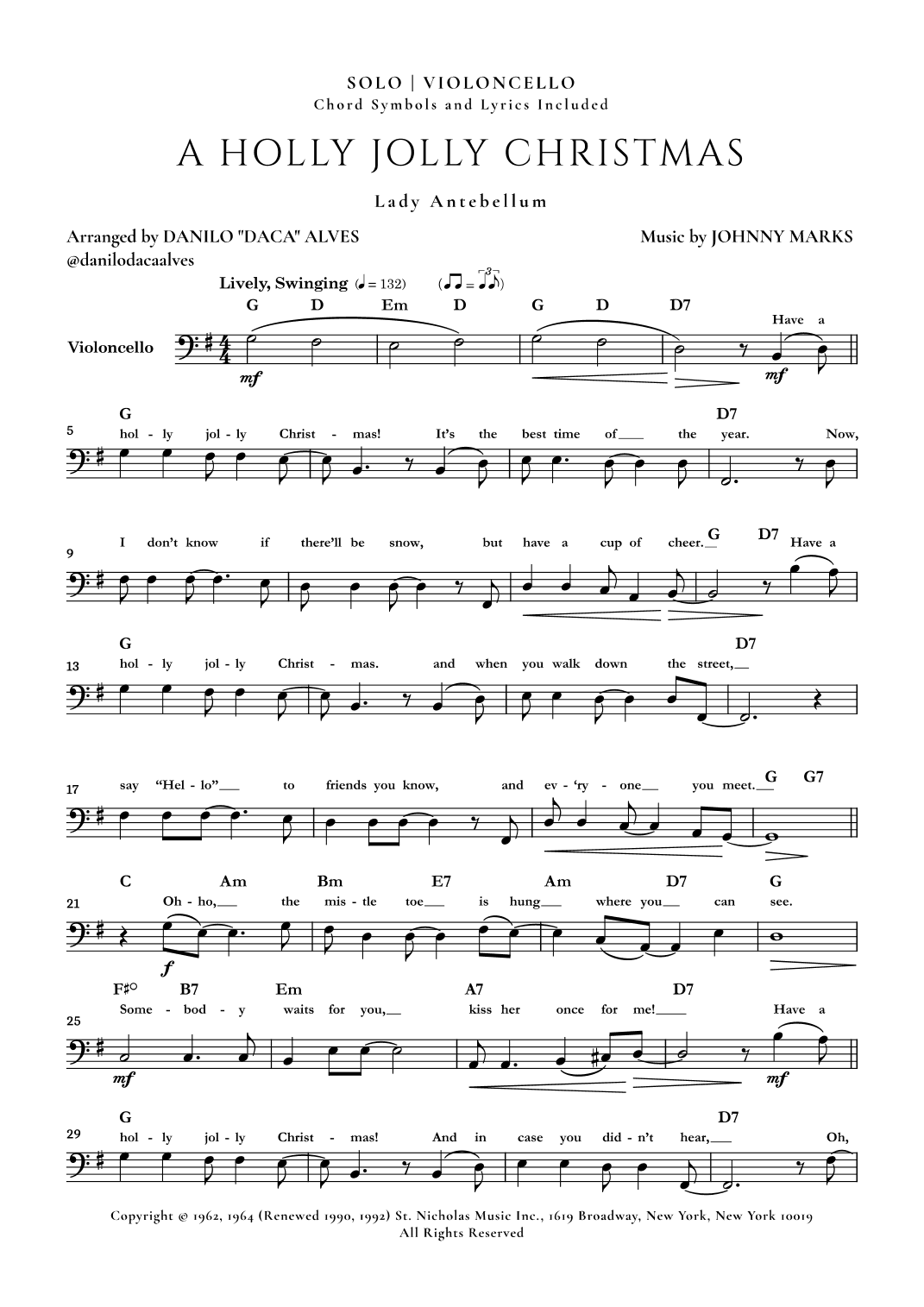 A Holly Jolly Christmas (arr. Danilo "Daca" Alves)