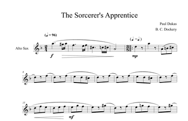 The Sorcerer's Apprentice (Alto Sax Solo) (arr. B. C. Dockery)