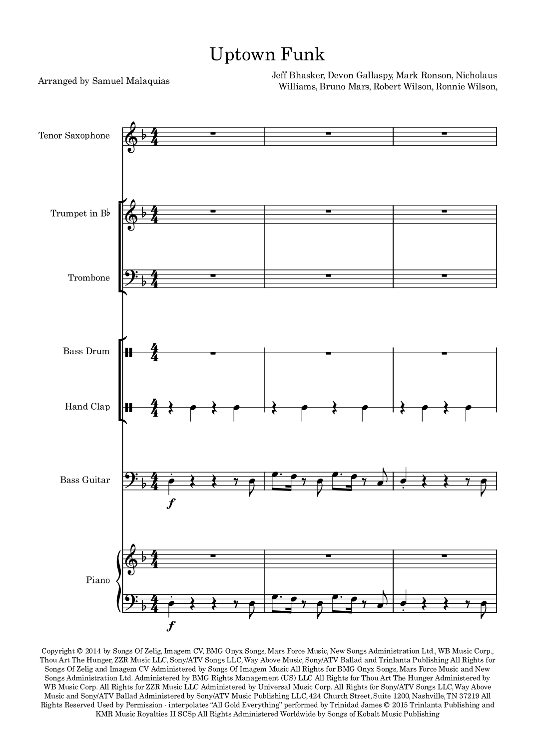 Uptown Funk (arr. SAMUEL DE SOUZA MALAQUIAS)