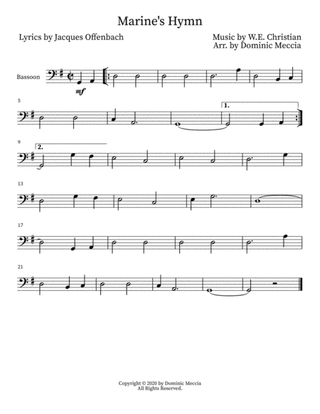 Marine's Hymn (arr. Dominic Meccia)