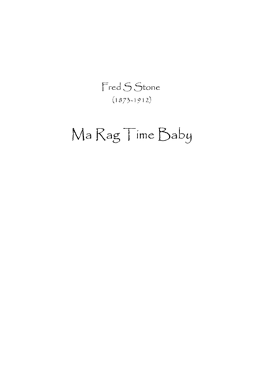 Ma Ragtime Baby (arr. Spence Bundy)