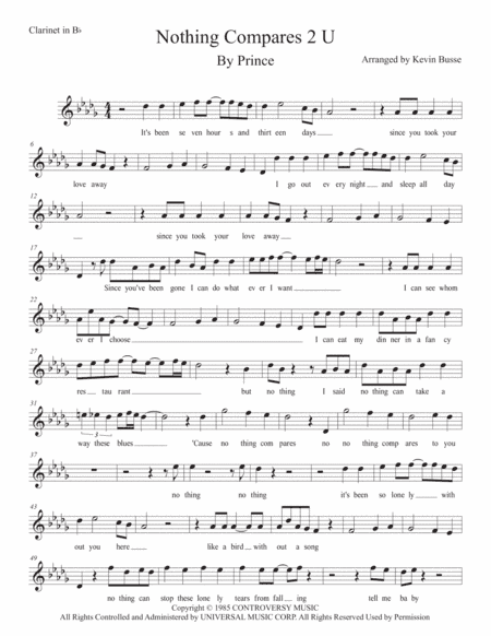 Nothing Compares 2 U (arr. Kevin Busse)