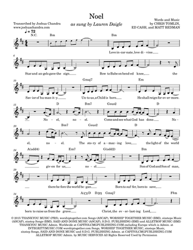 Noel (arr. Joshua Chandra)