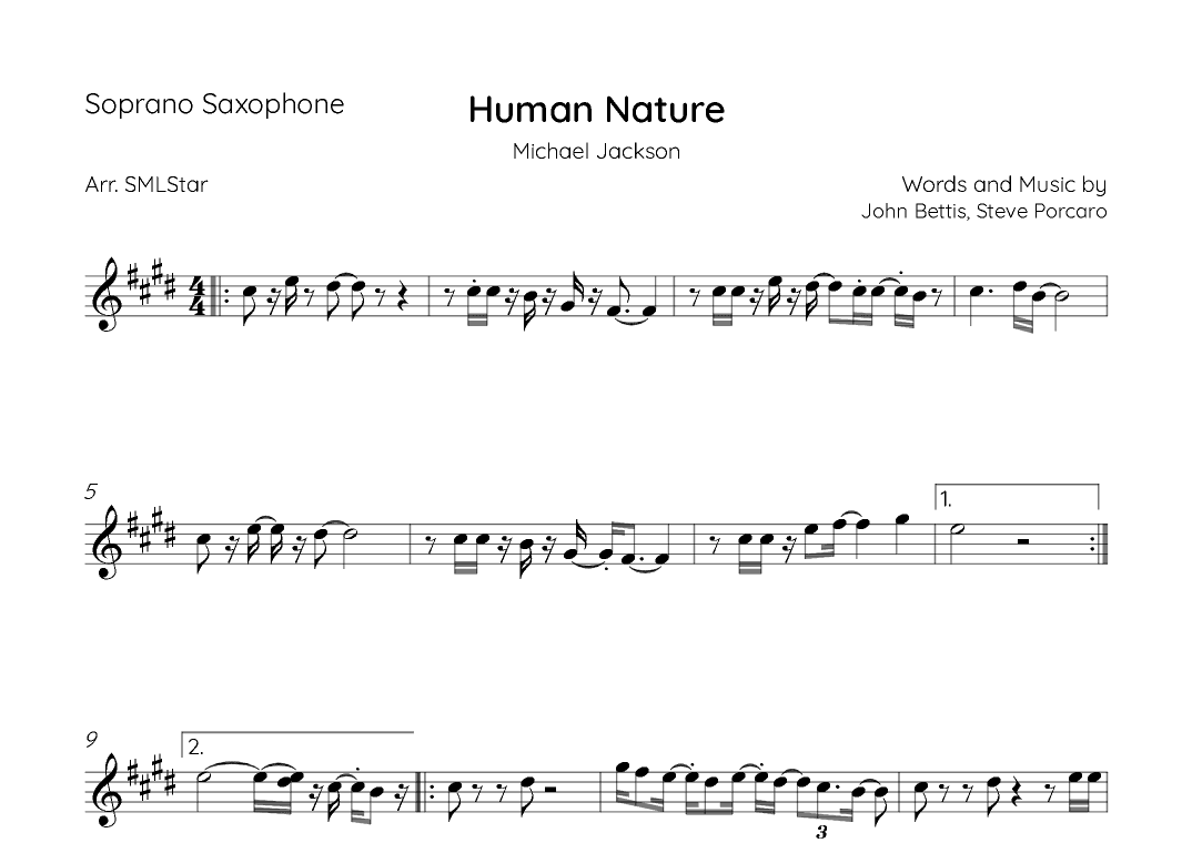 Human Nature (arr. SMLStar)