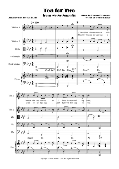 Tea For Two (arr. Jhonata Lino)