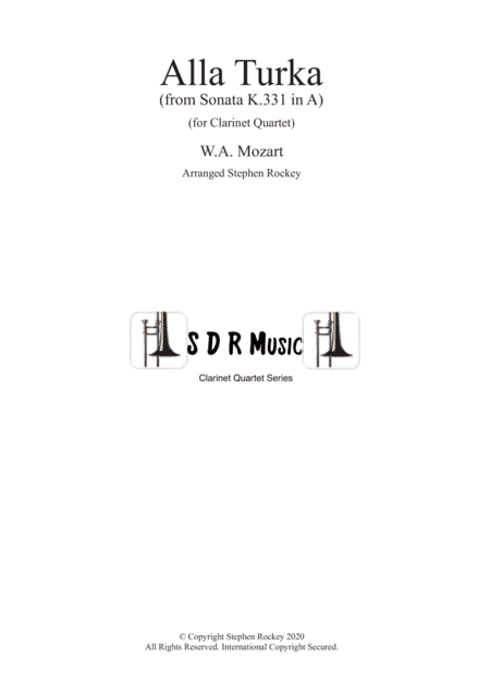 Alla Turka (Turkish March) for Clarinet Quartet (arr. Stephen Rockey)