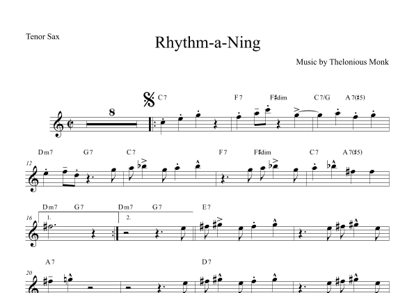 Rhythm-a-ning (arr. The Sheet Music Library)