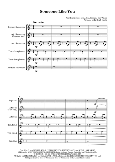 Someone Like You (arr. Kayleigh Huelin)
