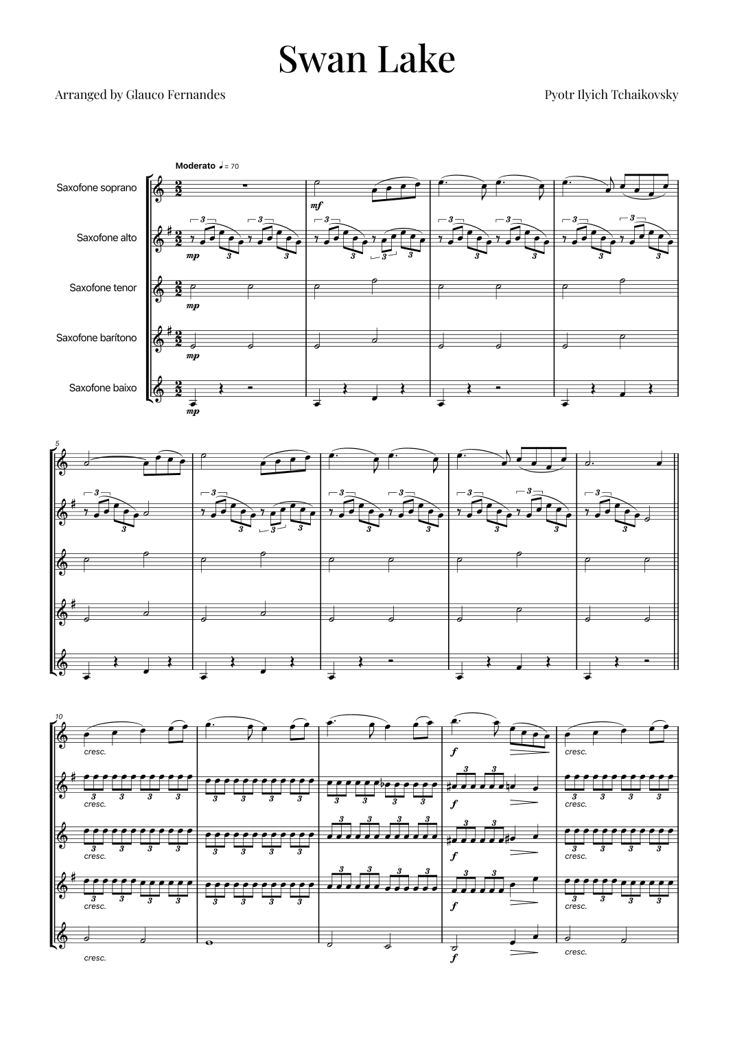 Swan Lake (arr. Glauco Fernandes)