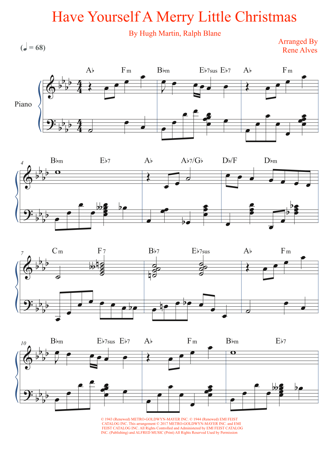 Have Yourself A Merry Little Christmas (arr. Rene Alves)
