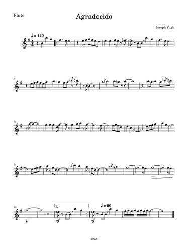 Agradecido (Flute Solo)
