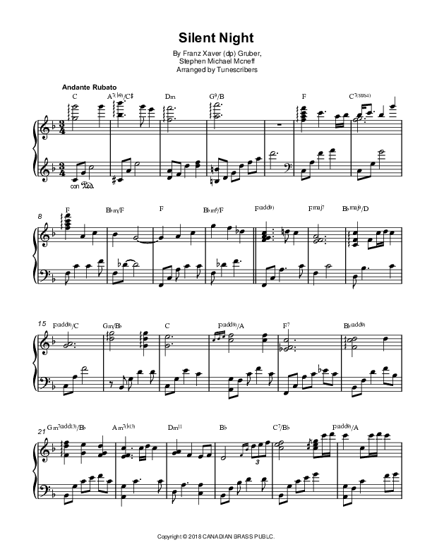 Silent Night (arr. Tunescribers)