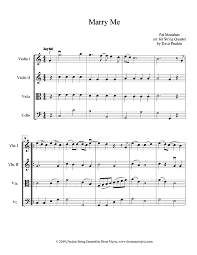 Marry Me (arr. Dave Prudon)