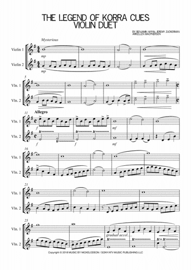 The Legend Of Korra Cues (arr. Ellen Macpherson)