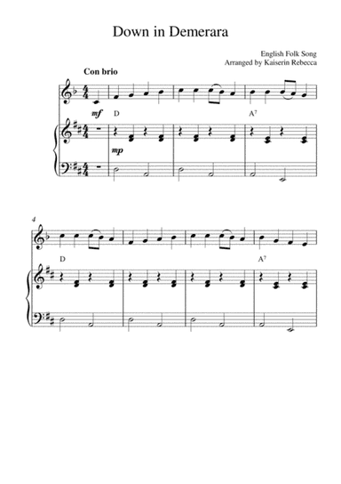 Down in Demerara (arr. Kaiserin Rebecca)