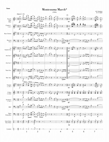 Montezuma March by W. Paris Chambers for modern concert band (arr. Emmett Anglin)