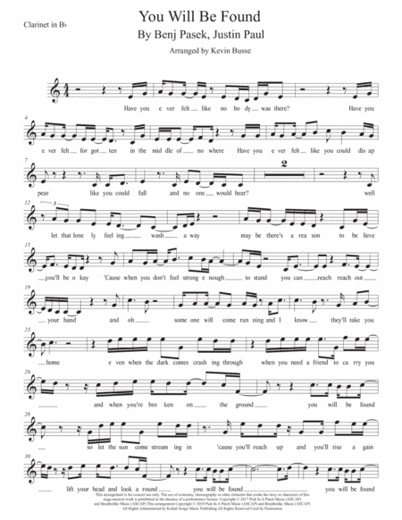 You Will Be Found (arr. Kevin Busse)