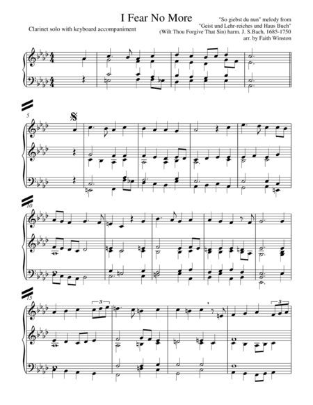 I Fear No More (arr. Faith Winston)