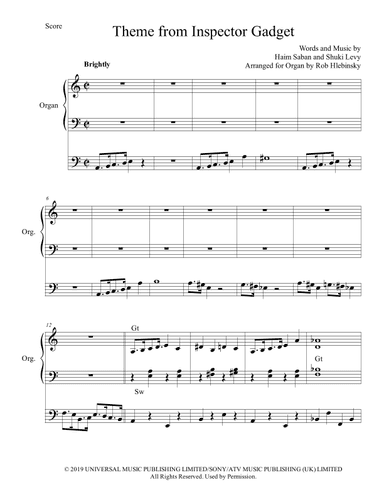 Inspector Gadget (arr. Rob Hlebinsky)